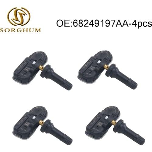 4pcs TPMS Tire Pressure Sensors 68249197AA 68157568AA Fits for 2014-17 Dodge Ram 1500 2500 3500
