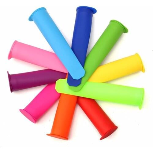 12pcs New Silicone Ice Pop Mold Popsicle Maker Frozen Tray DIY Ice Cream Tools Jelly Lolly Mould For Popsicles Ice Cube Tray