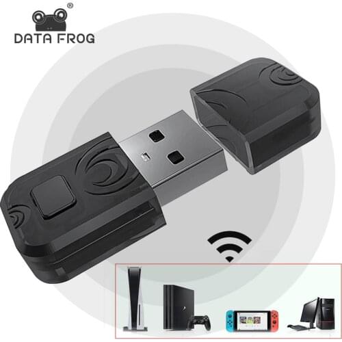 DATA FROG Transmitter Adapter For PS5 USB Bluetooth-Compatible Adapter For Nintendo Switch Audio Receiver For PS4/PC Converter