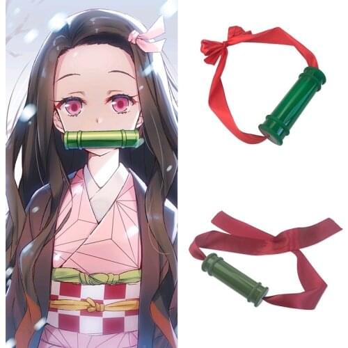 Anime Demon Slayer: Kimetsu no Yaiba Bamboo Tube Cosplay Prop Kamado Nezuko Sealing Bamboo Stick Accessories