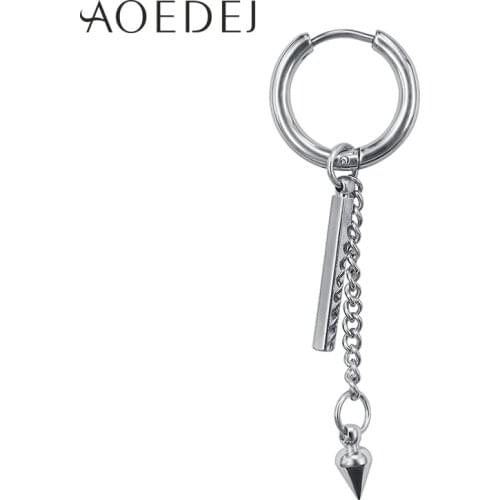 AOEDEJ Fashion Jewelry Earrings Korean Earring Kpop Accessories Boys Album Accessories Long Tassel Hoop Earrings