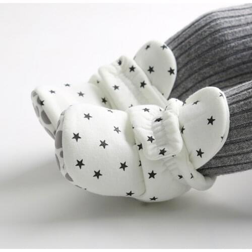 Star Print Newborn Baby Socks Shoes Boy Girl Toddler First Walkers Booties Cotton Soft Anti-slip Warm Infant Crib Shoes