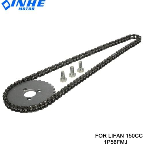 90 Links Timing Chain 32T Timing Gear Sprocket For lifan 150 150cc 1P56FMJ Horizontal Kick Starter Engines Accessories Parts