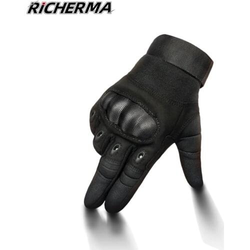 Black Motorcycle Gloves Man Full Finger Joints Protective Hand Gloves Motorbike Motocross Racing Electric Cycle Moto Accessories
