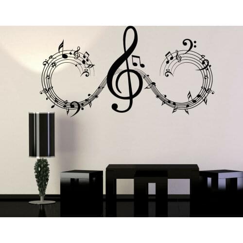 Room Decoration Musical Notes Music Art Home Bedroom Decor Stickers Fashion Home Wall Stickers LX310