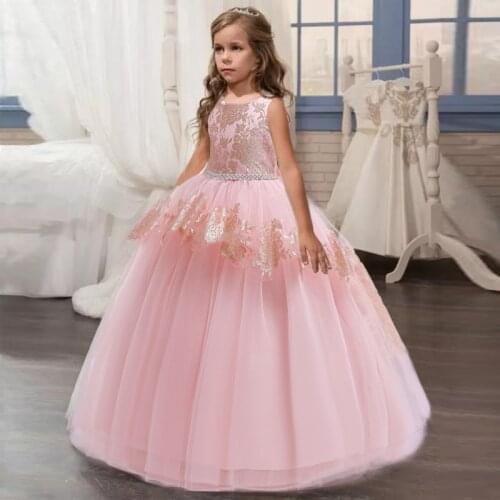 Summer Teenager Pageant Evening Party Dress For Kids Girl Children Clothing Princess Dress Elegant Girls Dress 10 12 Years
