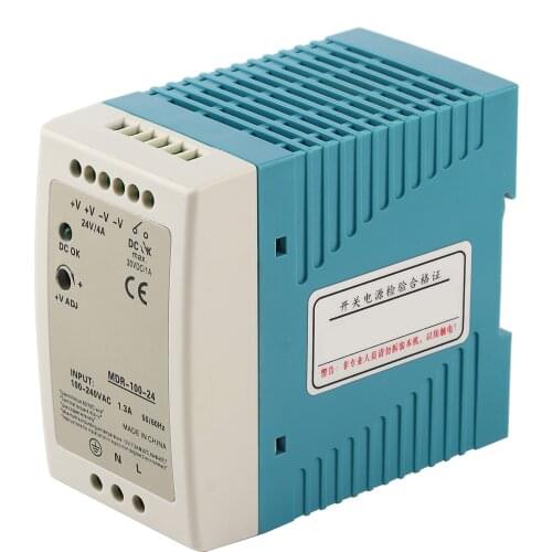 Din-Rail Switching Power Supply MDR-100-24 Output 100W/24V/1.3A Input 100-240VAC