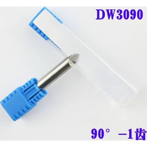 DW3090 HSS Carbide End Mill Tungsten Steel Double-sided Flat Drill D6x90°x40*1T 90°-1 Milling Cutter