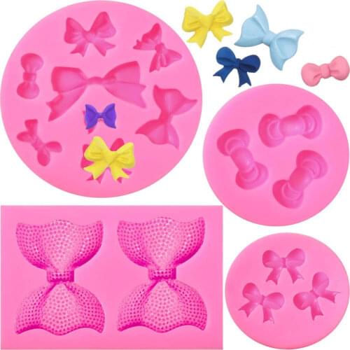 Bowknot Resin Molds For Jewelry Accessories Food Grade Silicone Molds Chocolate Molds Polymer Clay Cake Decoration Tools