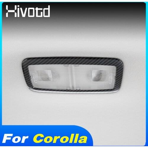 Hivotd Rear Reading Lights Cover Interior Decoration Frame Accessories Car Styling Trim Parts For Toyota Corolla 2019 2020 2021
