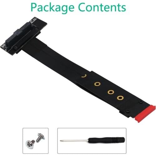Interface SFF-8639 ( U.2 ) to M.2 NVMe Key M key-M M2 Adapter Riser Card Ribbon Extender Cable For U.2 NVME SSD