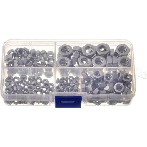 JFBL Hot 230PCS M3, M4, M5, M6, M8 Stainless Steel Screw Nut Box Set Metric Hexagon Socket Nut Set