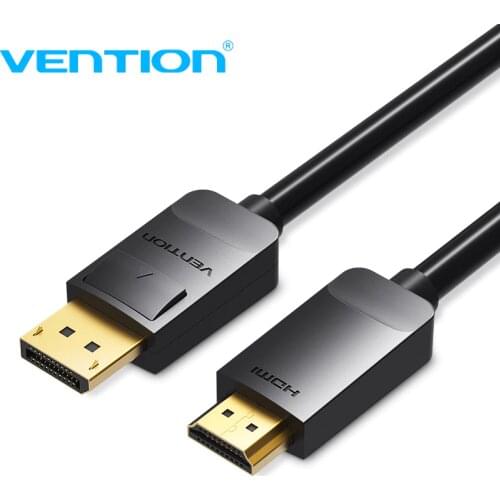 Vention Adapter Cable DP Male to HDMI Male 1080 Cable Adapter Converter Video Cable for PC Laptop for Mac Displayport to HDMI 3m