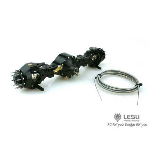 LESU Metal Front Flange Axle With Differential Lock for 1/16 RC Tractor Truck Bru TH16661-SMT5