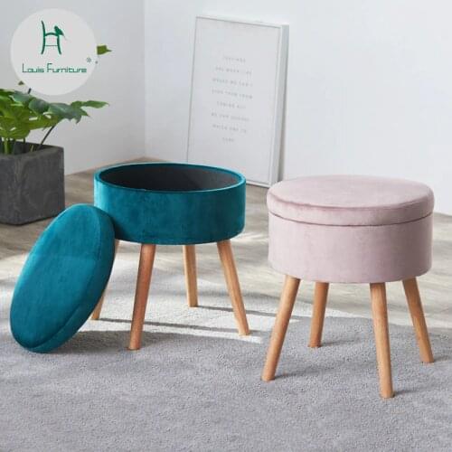 Louis Fashion Stools Ottomans North European Modern Minimalist Bedroom Makeup Creative Shoe Replacement Store