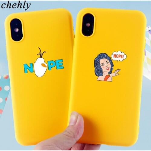 Fashion Nope Lady Phone Case for iPhone 11 Pro MAX X XR XS Max 8 7 6s Plus Cases Soft Silicone Fitted TPU Back Accessories Cover