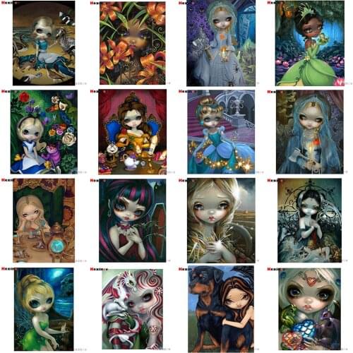 Full Square/Round Drill 5D DIY Diamond Painting "Cartoon Big Eye Girl" 3D Diamond Embroidery Cross Stitch Home Decor Gift J251