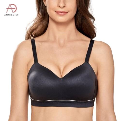 Plus Size Women Smooth Bra Lightly Lined Full Coverage Wireless Bras 34-46 B-G