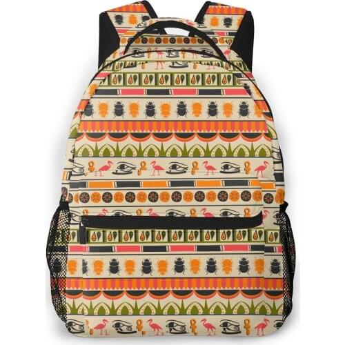 OLN Women Backpack Kids School Bag for Teenage Girls Egyptian Ornament (1) Female Laptop Notebook Bagpack Travel Back Pack 2021