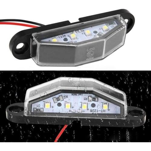 2pcs 12V 24V 4 LEDs LED Car Truck Number License Plate Light Rear Lamp Tail Light For Trailer Boat RV