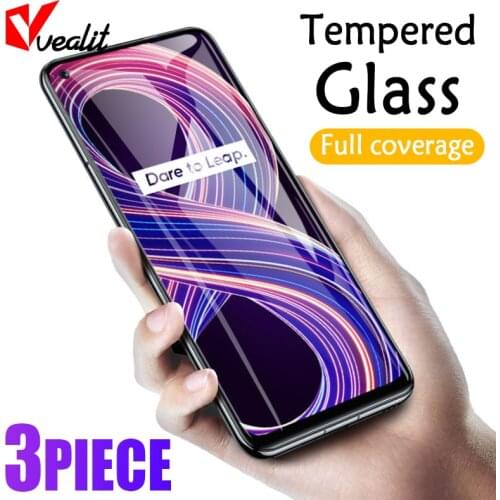 3Pcs Full Cover Screen Protector for Oppo Realme 8 7 6 5 Q3 X50 X2 Pro Tempered Glass Realme GT Neo C20A V13 V15 C25 C21 XT C3
