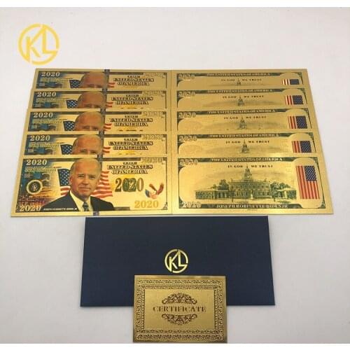 10pcs/lot 2020 Potential presidential candidate Joe Biden US election Banknotes Plastic Cards Collection and fans gifts