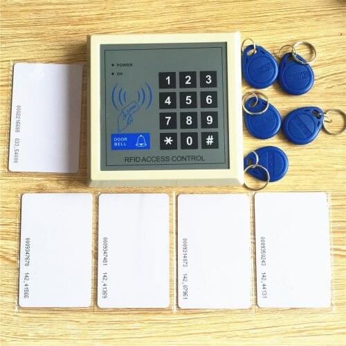 125khz 2000 users Entry Lock Door Access Control RFID Keypad free 5pcs keyfobs 5pcs rfid cards