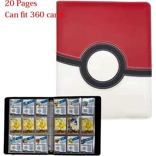 180-360pcs Pokemon Game Card Collection Book GX VMAX Card Bookmark PU Leather High Capacity Storage Box Favorites Children Gifts