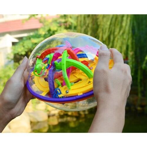3D Intelligence Maze Ball 209 Steps Cube Magic Puzzle Toy Labyrinth Sphere Disorder Logic Ability Training Children Educational