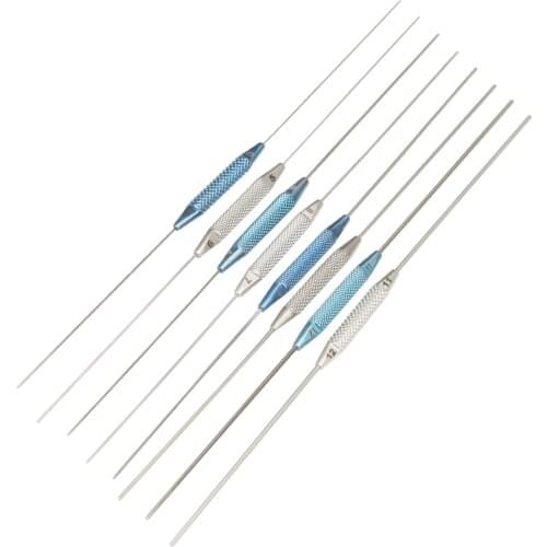 4pc/set ophthalmic instruments double ended lacrimal passage probe flushing stainless steel titanium probe plugging tool
