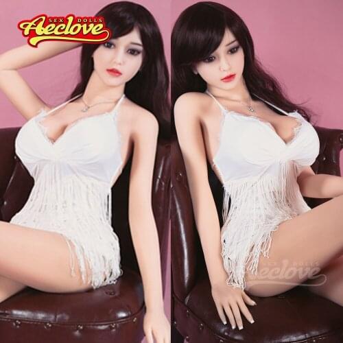 Aeclove 165cm TPE Sex Doll Complete TPE Brunette Beauty Soft Big Boobs Big Ass Lifelike Adult Toys for Male for Masturbation