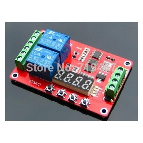 FREE SHIPPING FRM02 2 roads Multifunctional Relay Module / Loop Delay / timer switch / self-locking / 5V,12 V 24V