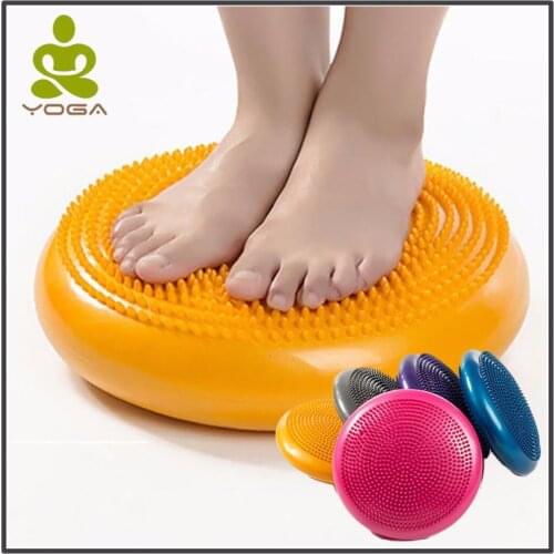 Large Size 34cm PVC Yoga massage cushion mat balancing wheel cushiest pad riot thickening yoga balancing Balance