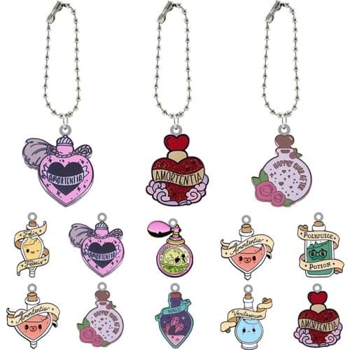 TAFREE Magic Love Potion Personality Multi-style Keychain Acrylic Doll Keychain Boys and Girls Fashion Jewelry Tasteful