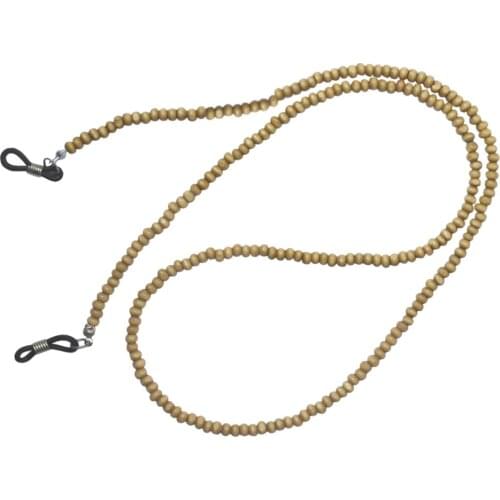 Lightweight Wooden Beads Eyeglasses Chain Sunglasses Adjustable End Holder Glasses Strap Lanyard Necklace Cord - 71cm/ 28 Inch