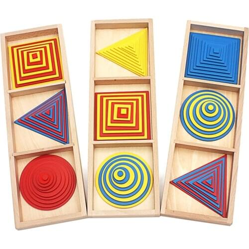 Baby Toy Montessori Circles Squares Triangles Sensory Toys Early Childhood Education Preschool Training Kids Brinquedos Juguetes