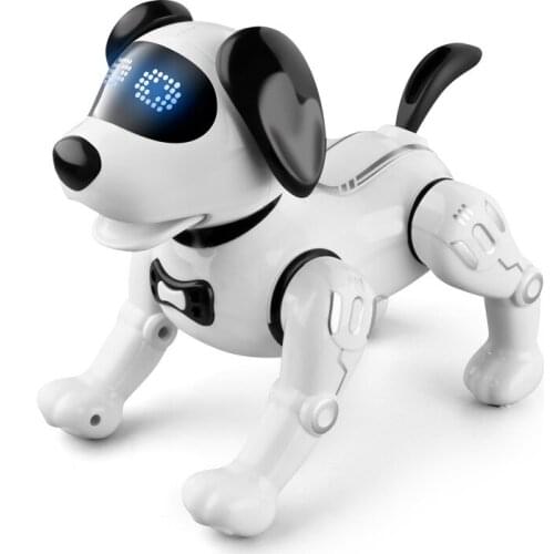 LE NENG TOYS K16A Electronic Animal Pets RC Robot Dog Voice Remote Control Toys Music Song Toy for Kids RC Toys Birthday Gift