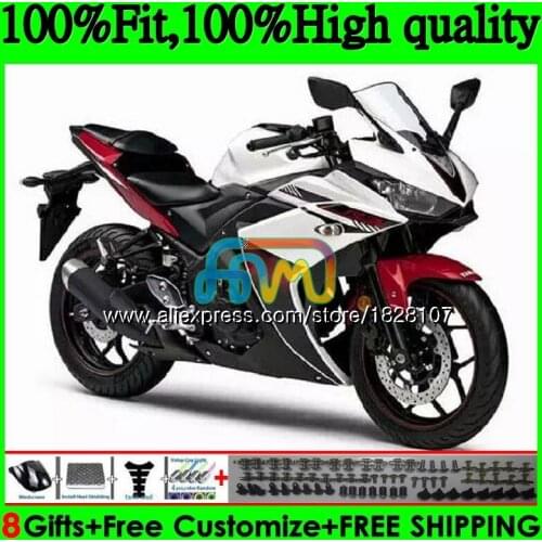 Injection For YAMAHA YZF R3 R25 R 25 YZFR25 14 15 16 17 113BS.19 YZF-R3 YZF-R25 YZFR3 2014 Gloss color 2015 2016 2017 Fairings