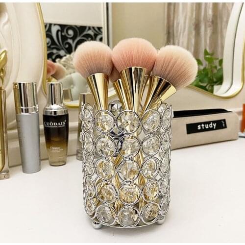 Nail pen crystal glass storage box Makeup Brush Holder Makeup Organizer Cosmetic Holder Lipstick Pencil Storage Container Holder