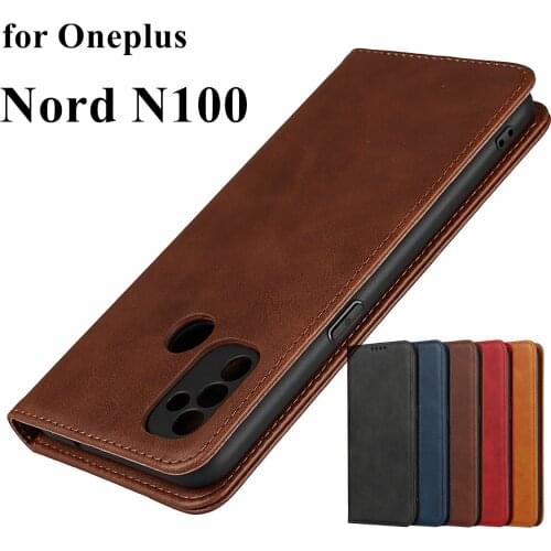 Leather case for Oneplus Nord N100 Flip case card holder Holster Magnetic attraction Cover Case Wallet Case