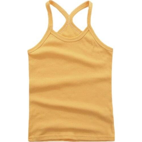 Summer Boys Girls Vests T-Shirt Clothing Kids New Casual Sleeveless Tops Solid Color T-shirt Tees Outfit Toddler Girl Top