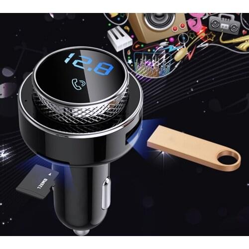 Mayitr Car FM Transmitter Wireless Bluetooth 5.0 MP3 Handsfree Kit Player Dual USB Charger Adapter Suitable Mobile Phone