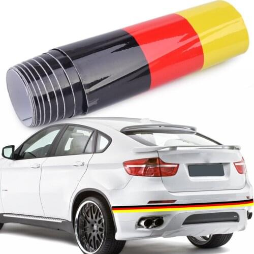 DWCX 1.5M DIY German Flag Sticker Car Auto Hood Body Roof Bumper Decal Stripe Decor for VW Ford Audi Chevrolet Nissan BMW Kia