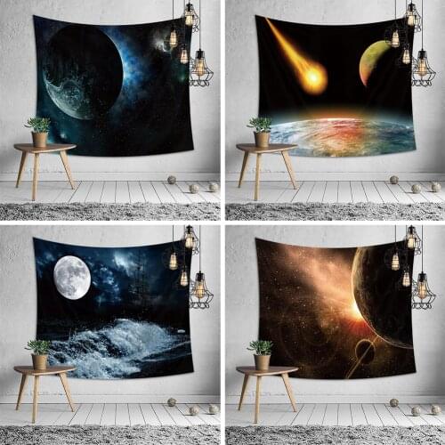 9 Design wall hang decoration tapestry 3D universe eart printing mural sofa cover beach towel tablecloth party backdrop