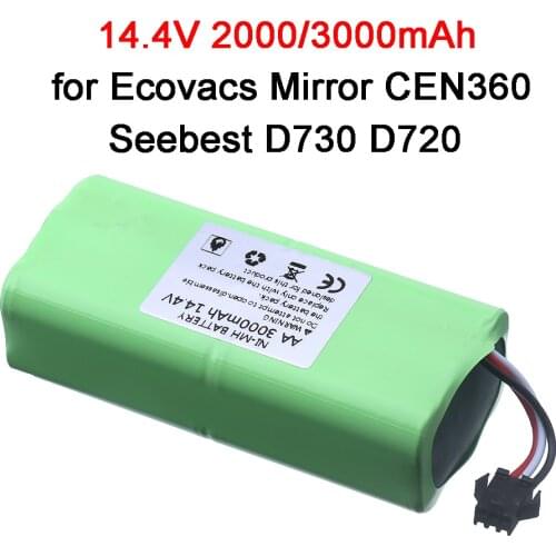 2000mah/3000mah 14.4V NIMH battery for Ecovacs Mirror CEN360 Seebest D730 Seebest D720 Vacuum Cleaner Robot Battery Parts