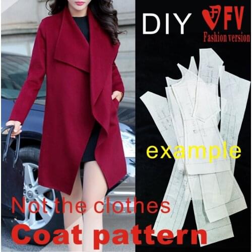 Ladies double-sided cashmere coat sewing drawings big-name handmade clothing pattern BFY-254
