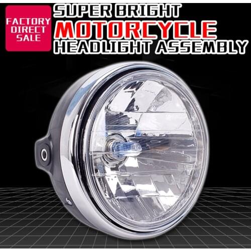Front Headlight Crystal Head Lamp assembly For CB400 7BA 74A 79A CB1300 ZZR250 CBR250 Motorcycle Accessories