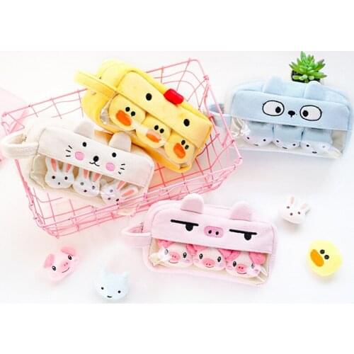 Plush Cute Pencil Case Kawaii Large Capacity Pencilcase School Pen Case Supplies Pencil Bag School Box Pencils Pouch Stationery