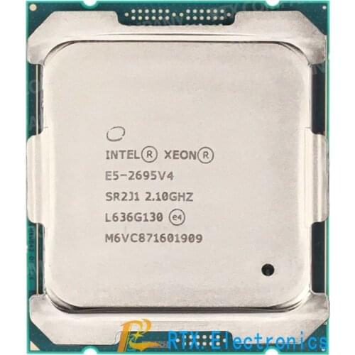 Intel Xeon E5 2695V4 CPU Processor Official Version 2.1Ghz LGA2011-3 45MB 120W DDR4 1600/1866/2133/2400 Support X99 Motherboard