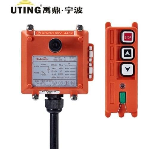 Telecontrol UTING F21-2S Industrial Radio Remote Control AC/DC Universal Wireless Control for Crane 1 Transmitter and 1 Receiver
